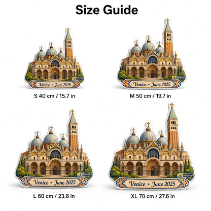 St. Mark's Basilica Pillow — size guide