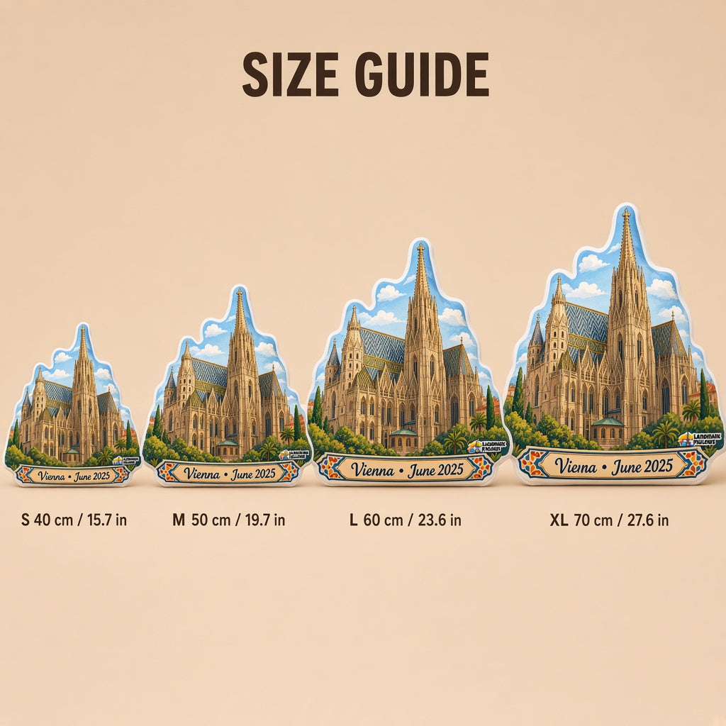 St. Stephen's Cathedral Pillow â€” size guide