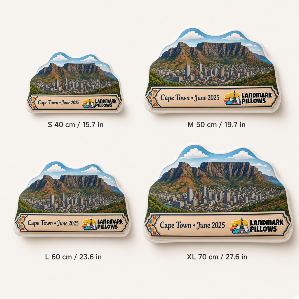 Table Mountain Pillow size guide