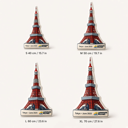 Tokyo Tower Pillow size guide