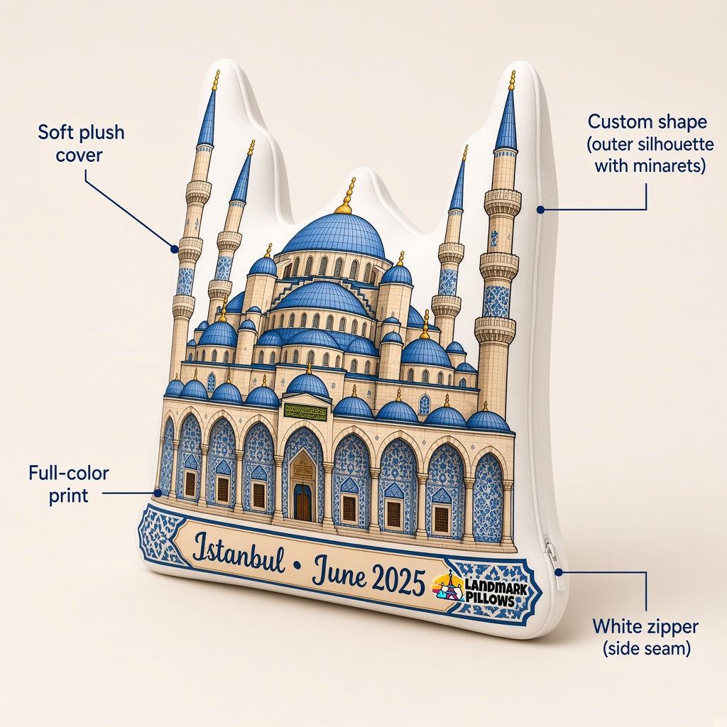 Blue Mosque Pillow — product image