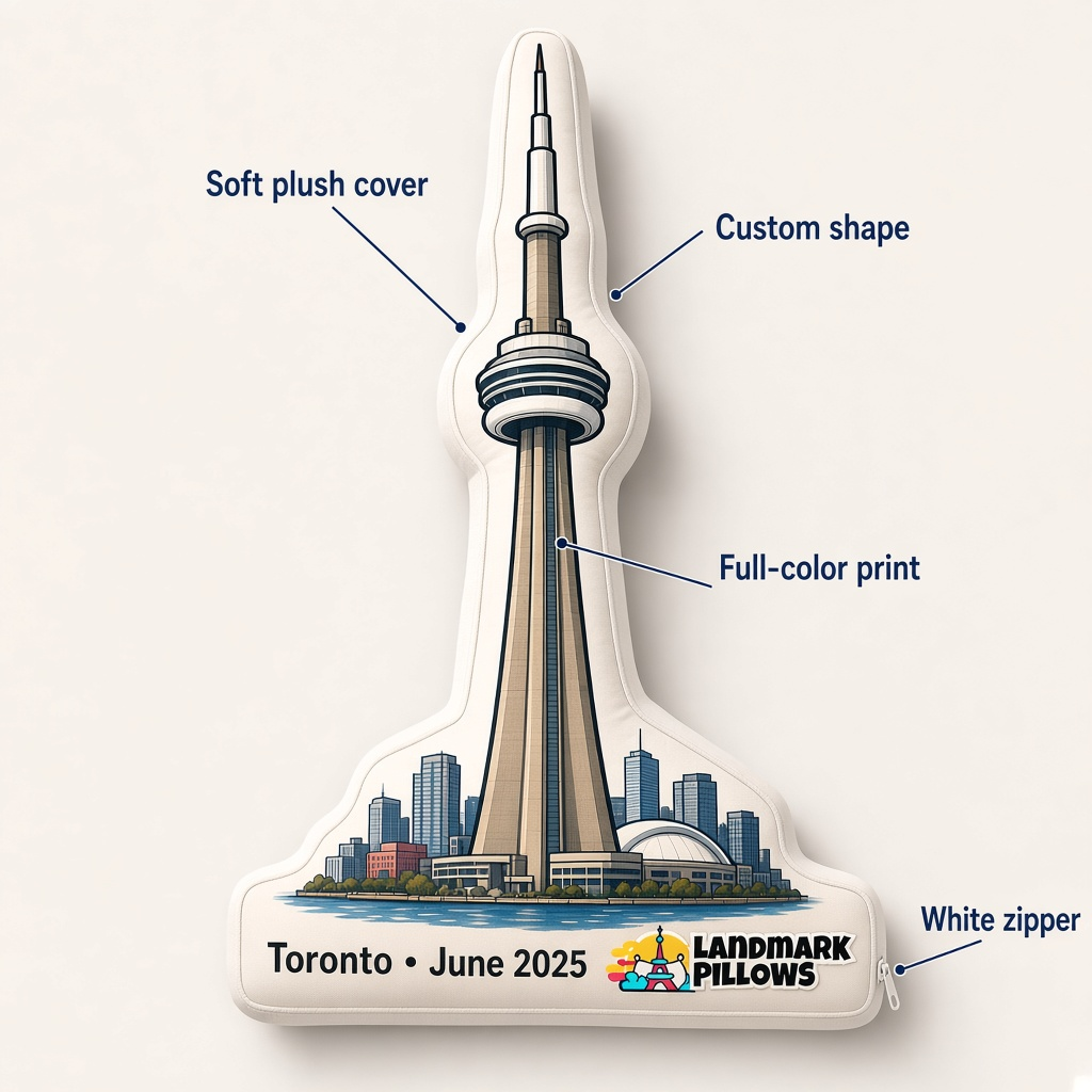 CN Tower Pillow features