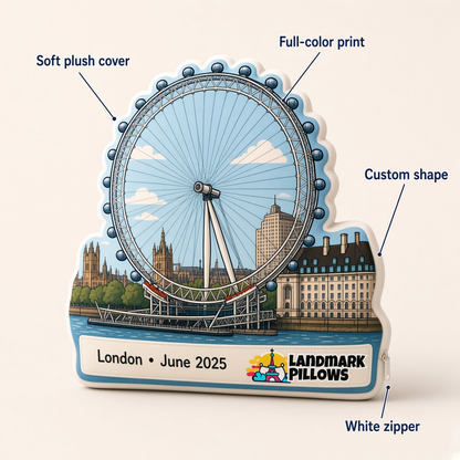 London Eye Pillow features