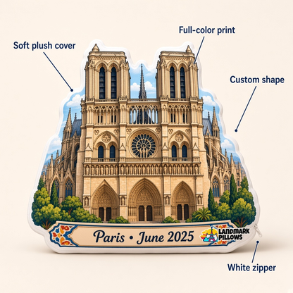 Notre-Dame Pillow features