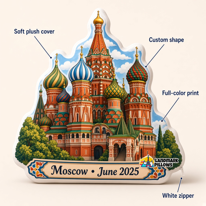 St. Basil's Cathedral Pillow features
