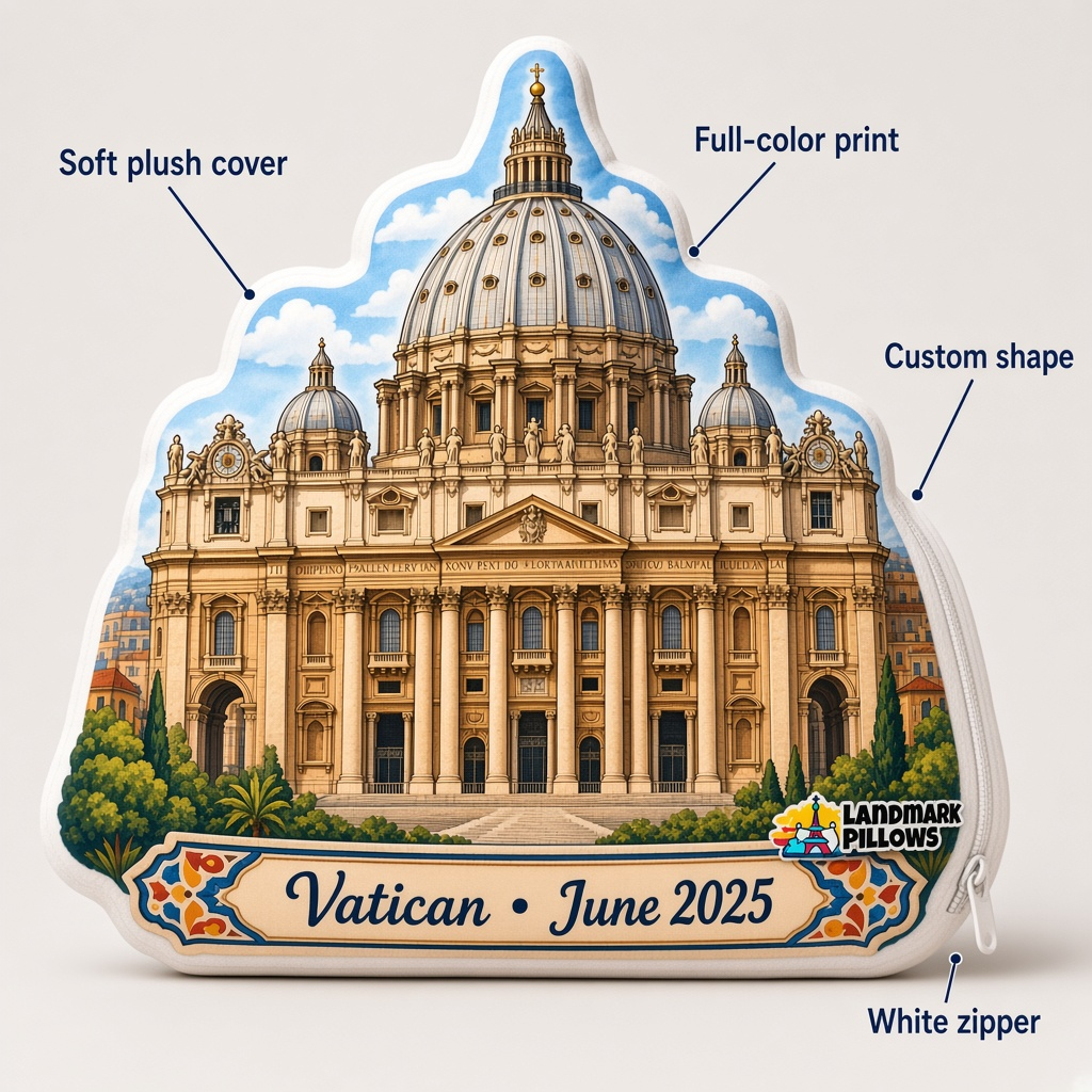 St. Peter's Basilica Pillow features
