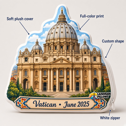 St. Peter's Basilica Pillow features