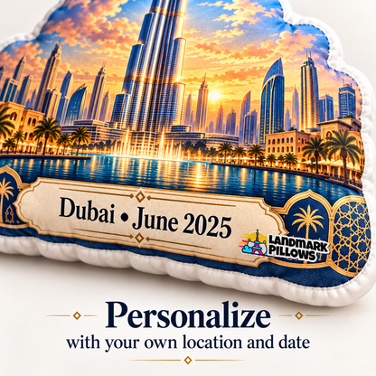 Burj Khalifa Pillow personalization detail