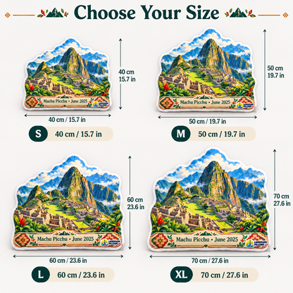 Machu Picchu Pillow size guide S M L XL